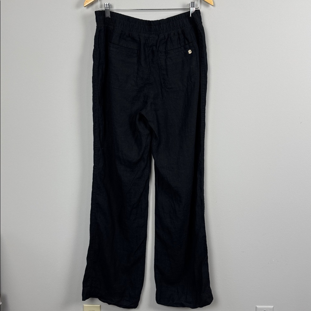 Lilly Pulitzer Deri Linen Palazzo Pant. Onyx. Size Medium. - Picture 6 of 13
